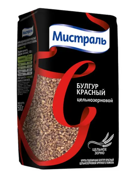 Крупа булгур Мистраль красный цельнозерновой, 500г