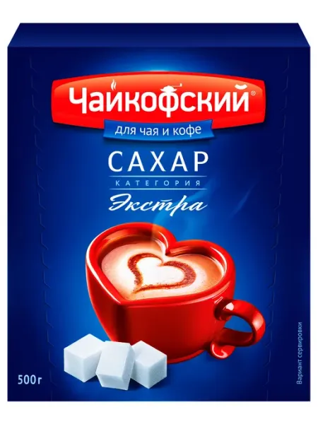 Сахар Чайкофский Экстра кусковой рафинированный, 500