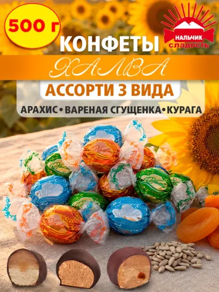 Нальчик - Сладость Шоколадные конфеты Халва ассорти арахис курага сгущенка 500г