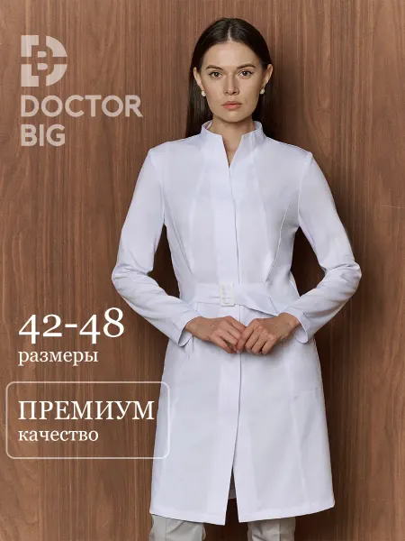 Doctor Big Халат медицинский с длинным рукавом стрейч