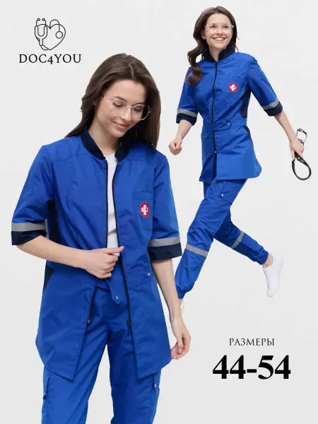 DOC4YOU Костюм медицинский скорая помощь на молнии