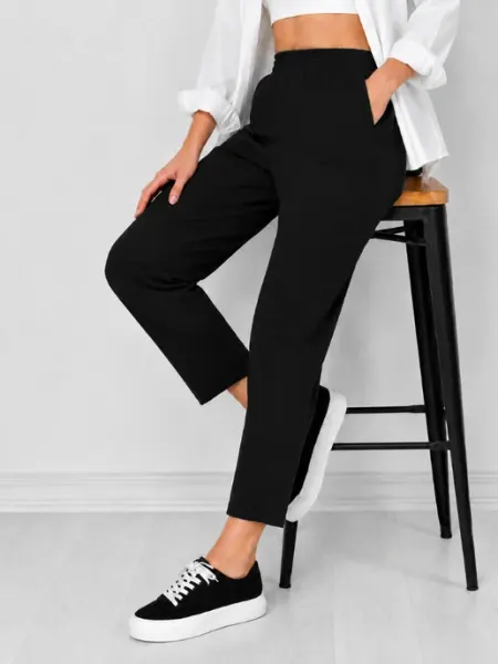 VSSTyle Брюки бананы укороченные на резинке спортивные трикотажные