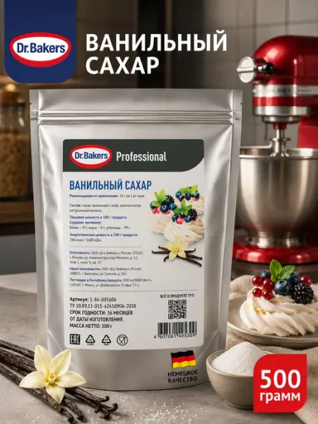 Dr.Bakers Ванильный сахар Dr. Bakers Professional 500 г
