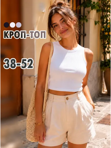 Новое кимоно Кроп топ майка под пиджак белая