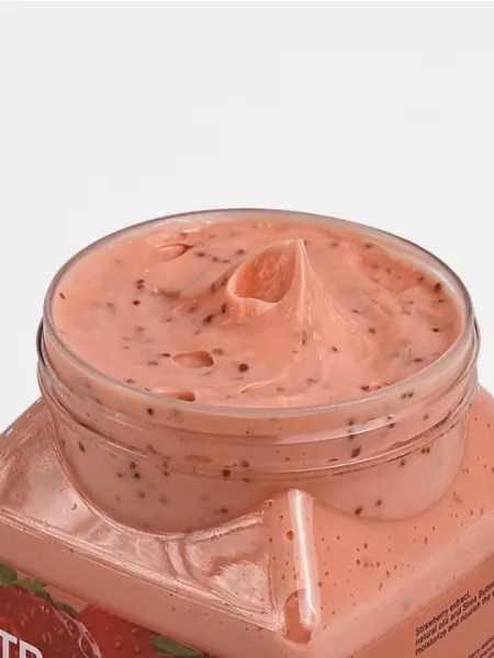 Скраб для лица и тела Wokal Sherbet Body Scrub с экстрактом малины и клубники, 500/350 гр