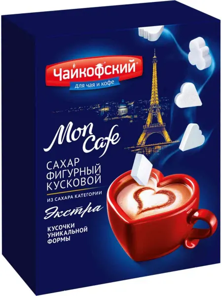 Сахар кусковой Mon Cafe белый фигурный, 500г