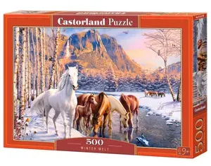 CastorLand Пазл Зимний водопой, Польша, 500 деталей