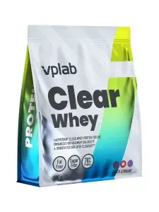 VPLAB Clear Whey, Протеин сывороточный, порошок 500 г со вкусом Черная смородина, Спортивное питание для набора мышечной массы и похудения, Изолят сывороточного белка