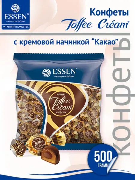 ESSEN Конфеты TOFFEE CREAM какао, пакет 500 г