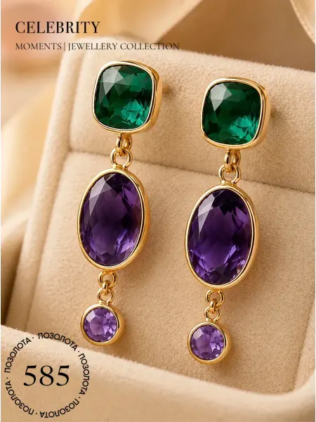 CELEBRITY ACCESSORIES Серьги бижутерия из кристаллов висячие