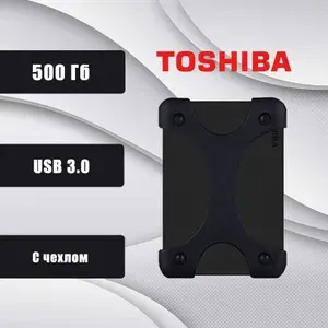 Toshiba 500 ГБ Внешний жесткий диск (DTB410AAA), Пластик, черный, черно-серый