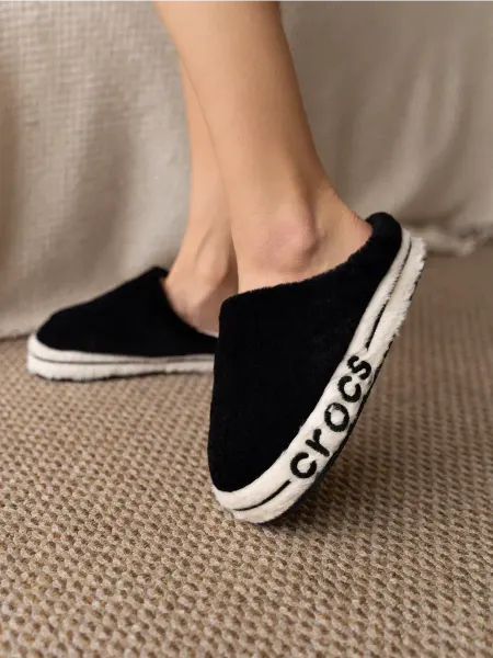 Тапочки домашние пушистые Crocs мягкие унисекс