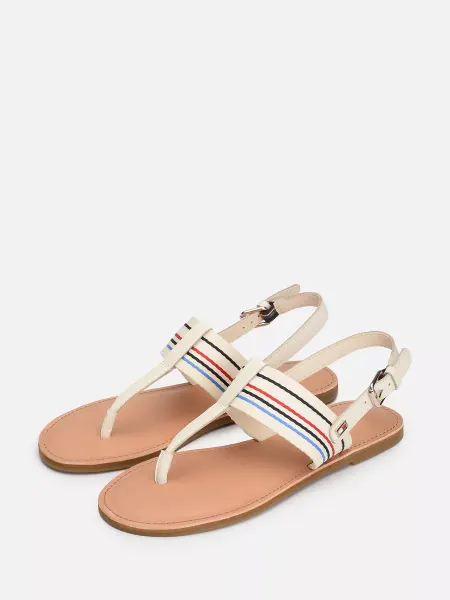 TOMMY HILFIGER Босоножки текстильные плоские