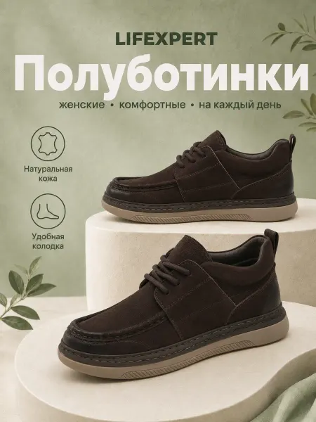 Lifexpert Полуботинки натуральная кожа на плоской подошве