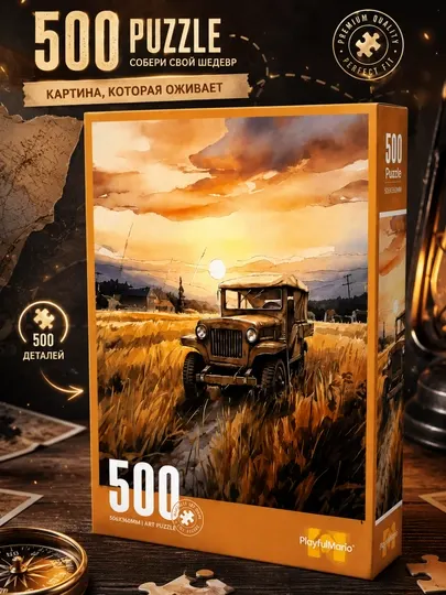 Jigsaw Puzzle —красивий пазл для детей и взрослых, картонная мозаика, пазл 500 деталей