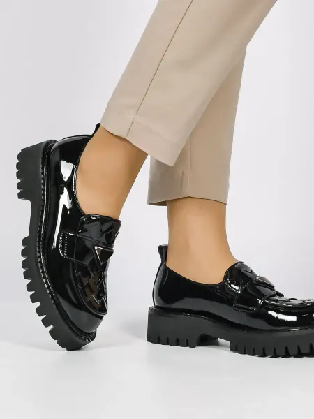 Princessa Shoes Туфли женские лаковые на каблуке с платформой