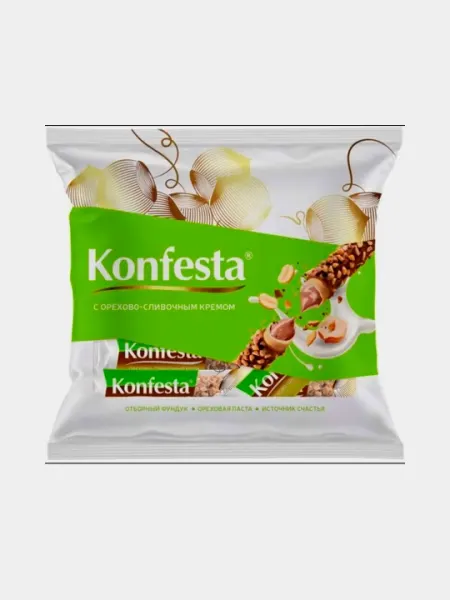 Конфеты KONFESTA с карамельно кремовой начинкой с обсыпкой арахис, 500 г