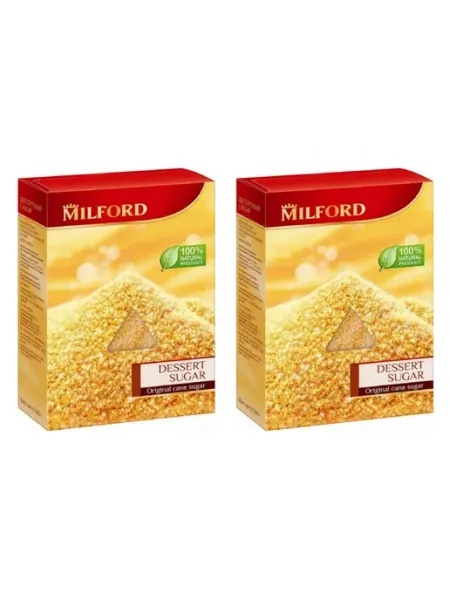 Milford Сахар тростниковый коричневый 500 г, 2 шт