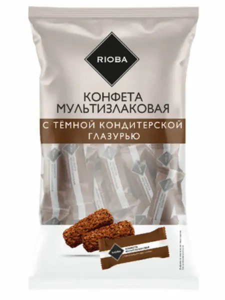 RIOBA Конфеты мультизлаковые с темной глазурью, 500г