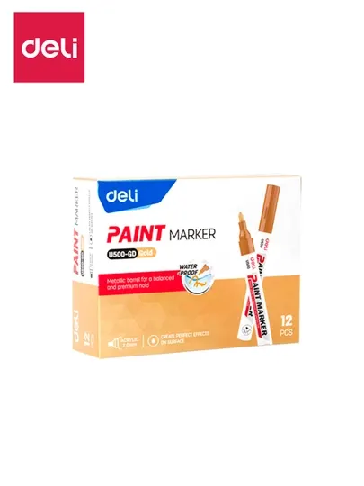 Маркер Paint U500-GD (золото) Deli, 500-GD-EU