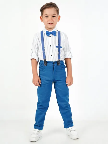 Efbey kids Костюм классический Efbey -рубашка с бабочкой,штаны,подтяжки