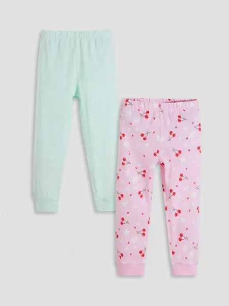 LC Waikiki Пижамные брюки для девочек с эластичным поясом, 2 упаковки