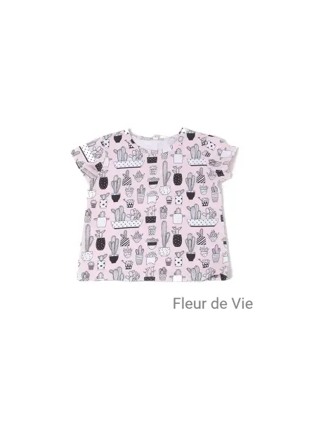 Fleur de Vie Футболка для девочки розовая с принтом детская