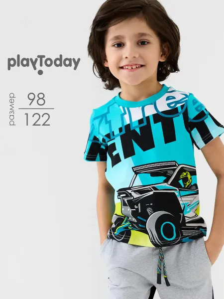 PlayToday Футболка детская хлопковая с принтом в садик