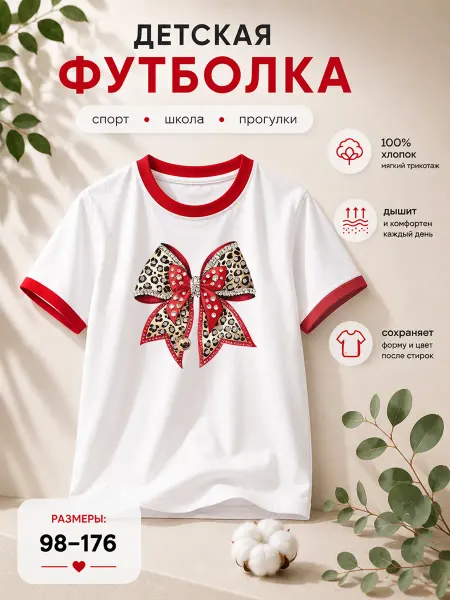ГЛАМУРИКИ Футболка белая с принтом