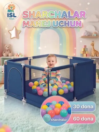 Манеж детский, с шариками, cухой бассейн, игровая площадка