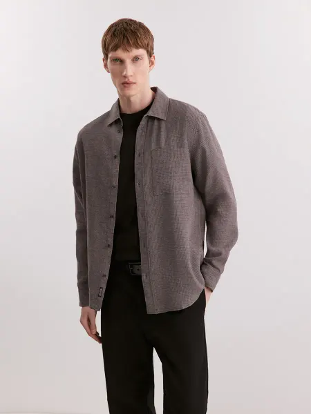 Baon Базовая однотонная рубашка посадки comfort fit