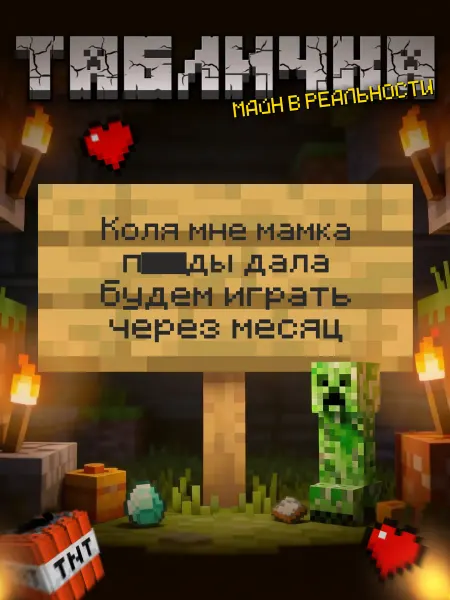 BuyMyShaggyBark Табличка minecraft на дверь мем Коля играть через месяц