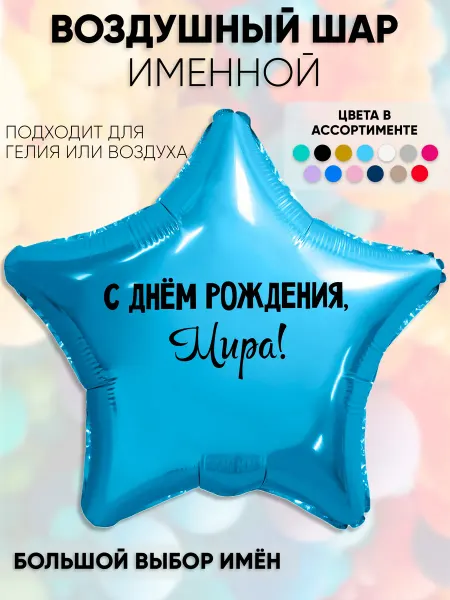 Partymaker Воздушный шар с именем Мира