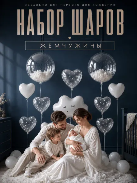 ХочуШар Воздушные шары набор Облака
