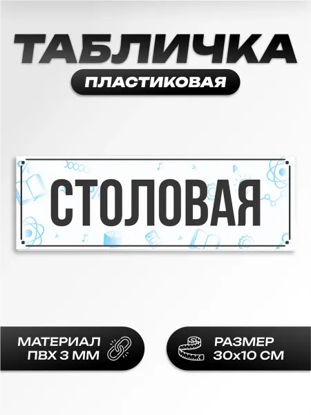 Пиксель Плэйс Таблички Табличка на дверь школьная столовая