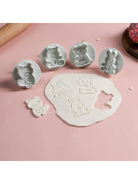 Bom-dom Набор плунжеров кондитерских «Мягкие игрушки», 4 шт