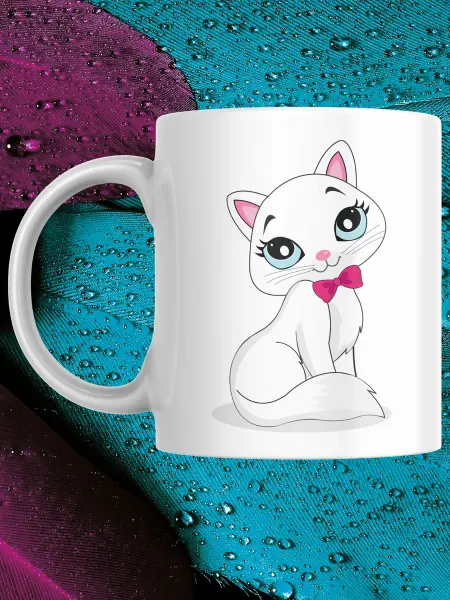 MANITYOU Кружка детская керамическая с кошкой