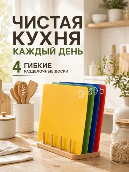Доски разделочные набор гибкие пластиковые