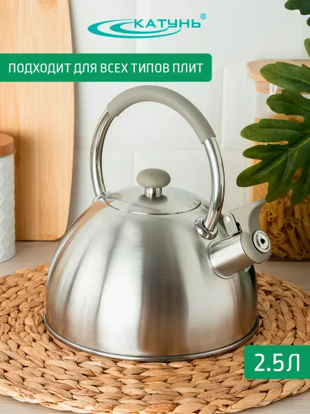 Катунь Чайник для плиты 2.5 л индукция