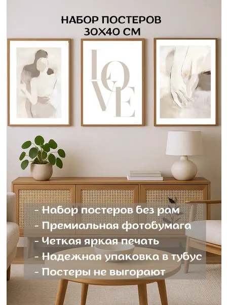Постеры интерьерные на стену эстетика А3 3040