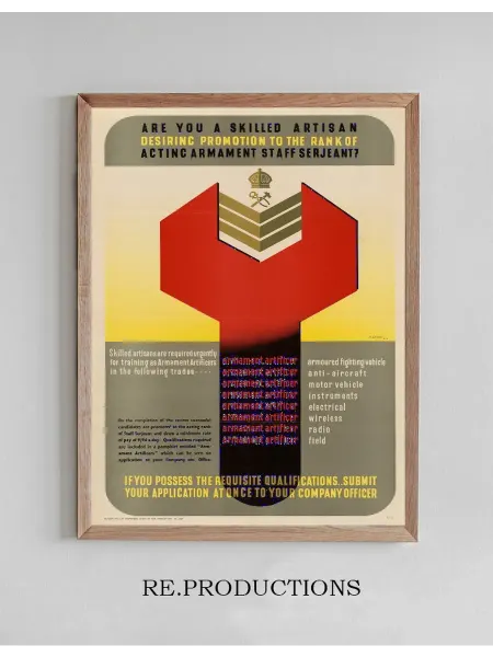 Re.productions Постер Are You a Skilled Artisan Desiring - Abram Games