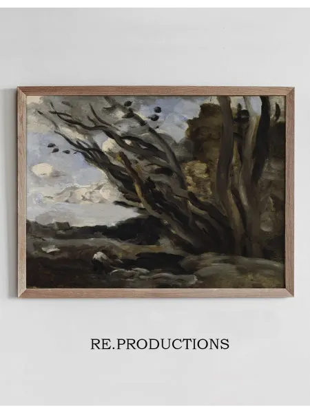 Re.productions Постер The Blast - Jean-Baptiste-Camille Corot