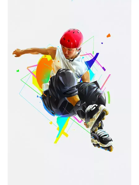 Red Hot Chili Sport Постер "Colorful sports. Роллер спорт"