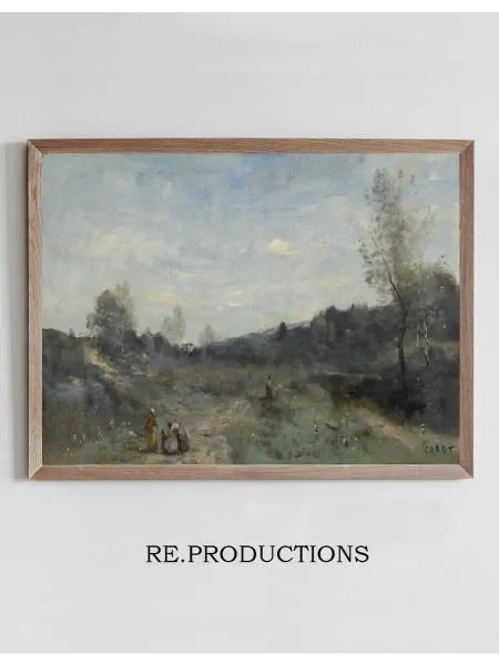 Re.productions Постер Vallons défrichés - Jean-Baptiste-Camille Corot