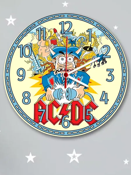 Hilari geek Часы Настенные рок группа AC DC