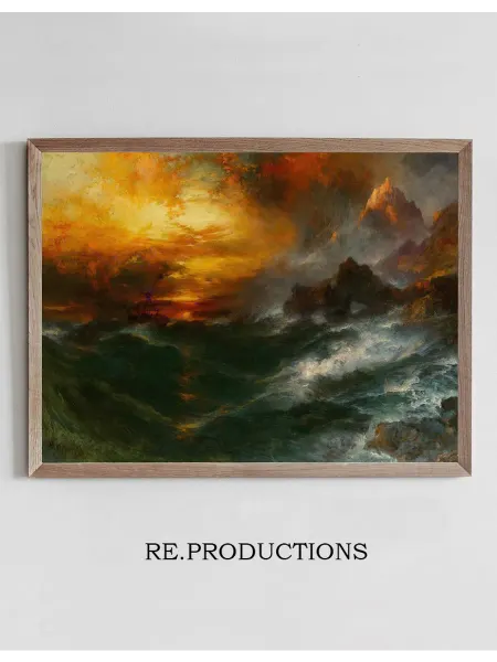 Re.productions Постер A Mountain of Loadstone-Arabian - Thomas Moran