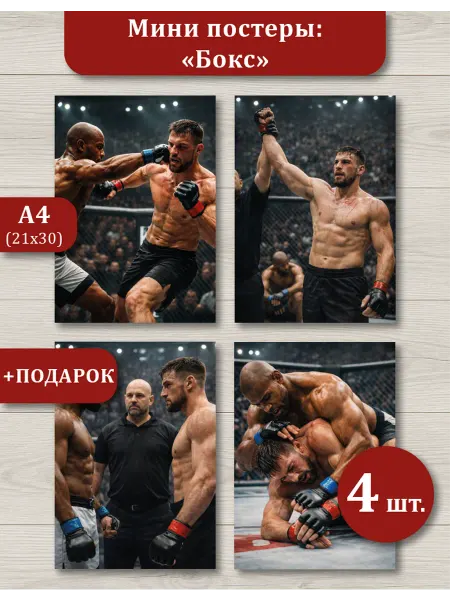 Постеры А4 бойцы ММА