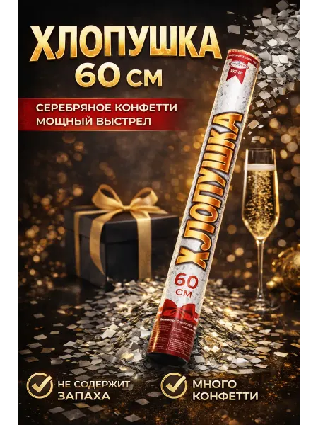 Хлопушка праздничная 60см