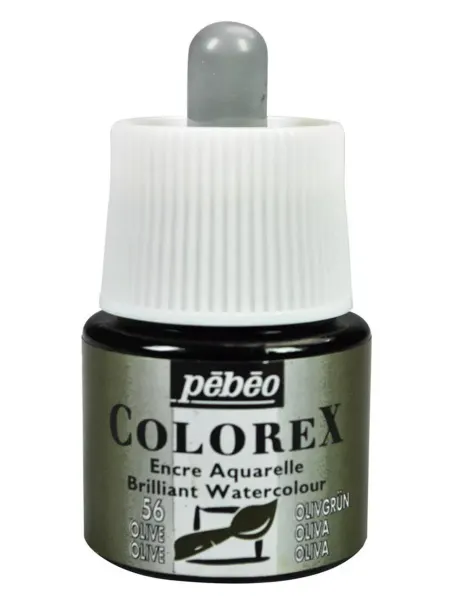 Pebeo Краски акварельные чернила Colorex 45 мл оливковый