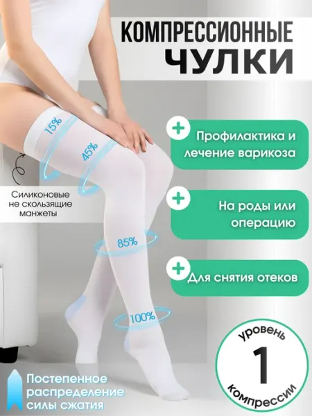 Компрессионные чулки для операции и родов большие размеры